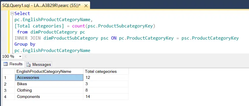 Group by function in SQL in parallel with dax summarize