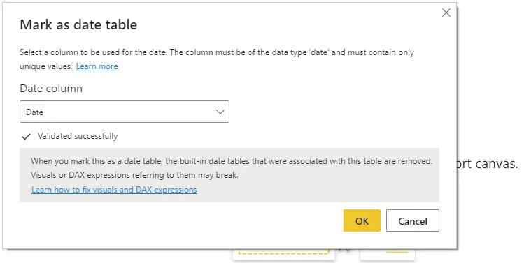 Why mark as date table in Power BI?