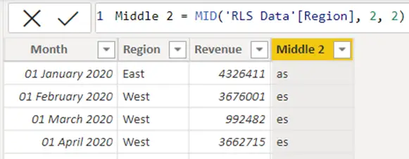 How To Use the MID Function in Power BI
