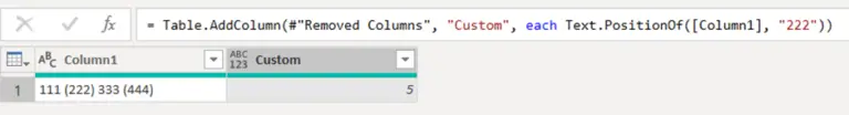 How to use Text.PositionOf in Power BI
