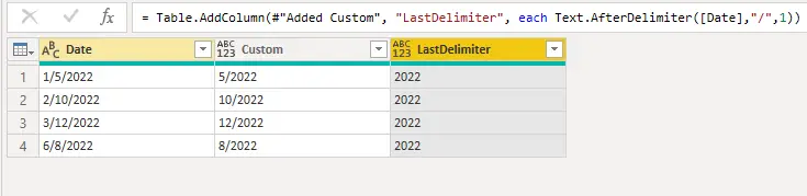 Text.AfterDelimiter Power Query function