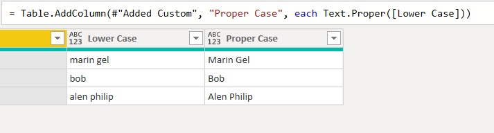 Text.Proper Power Query function